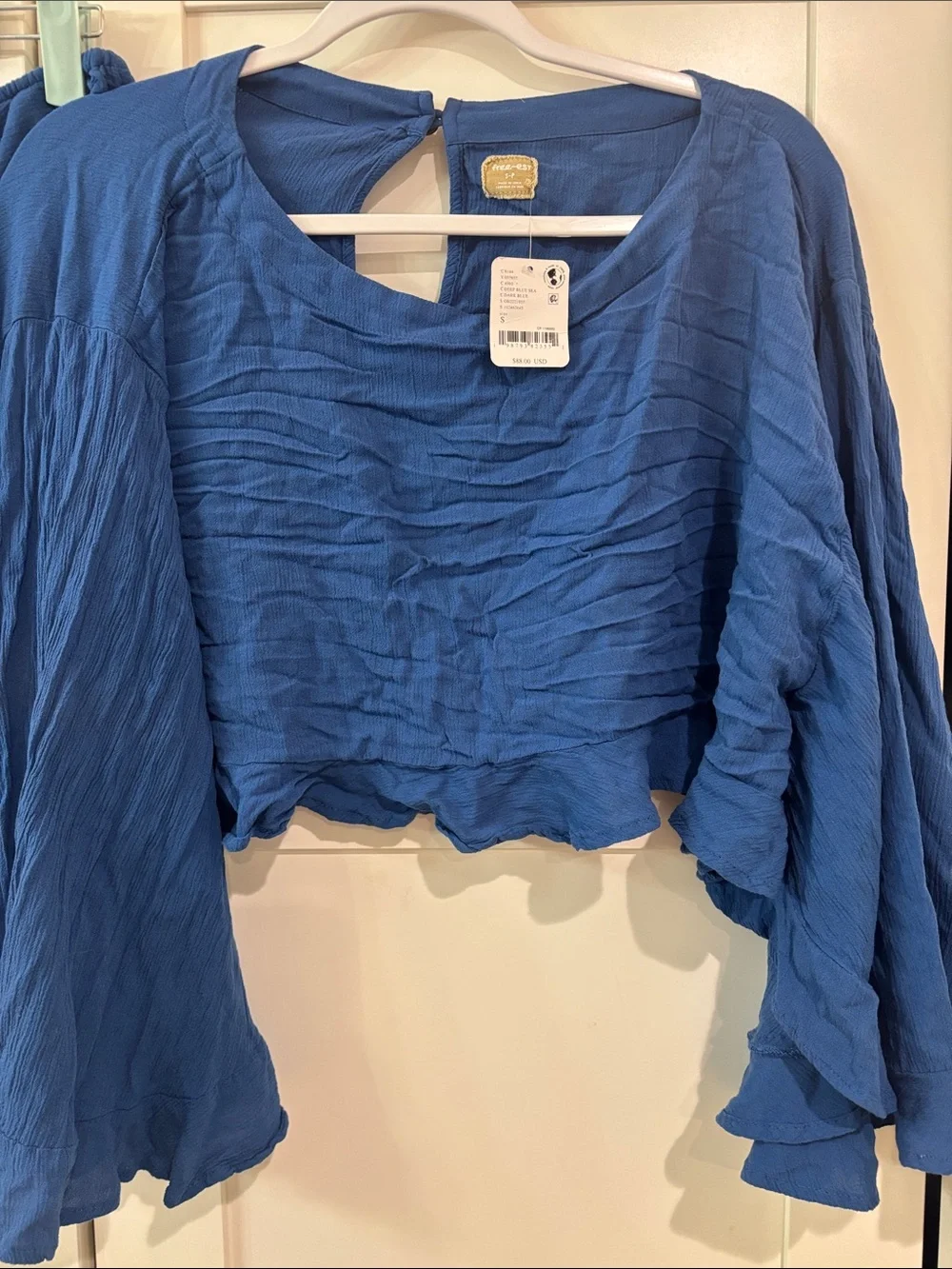 NWT Free People Free-est Deep Blue Sea Crop Top & Skort Set, S - Picture 2 of 4